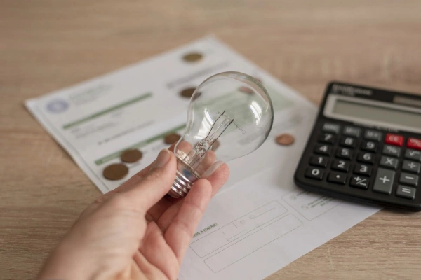 persona sosteniendo bombilla LED